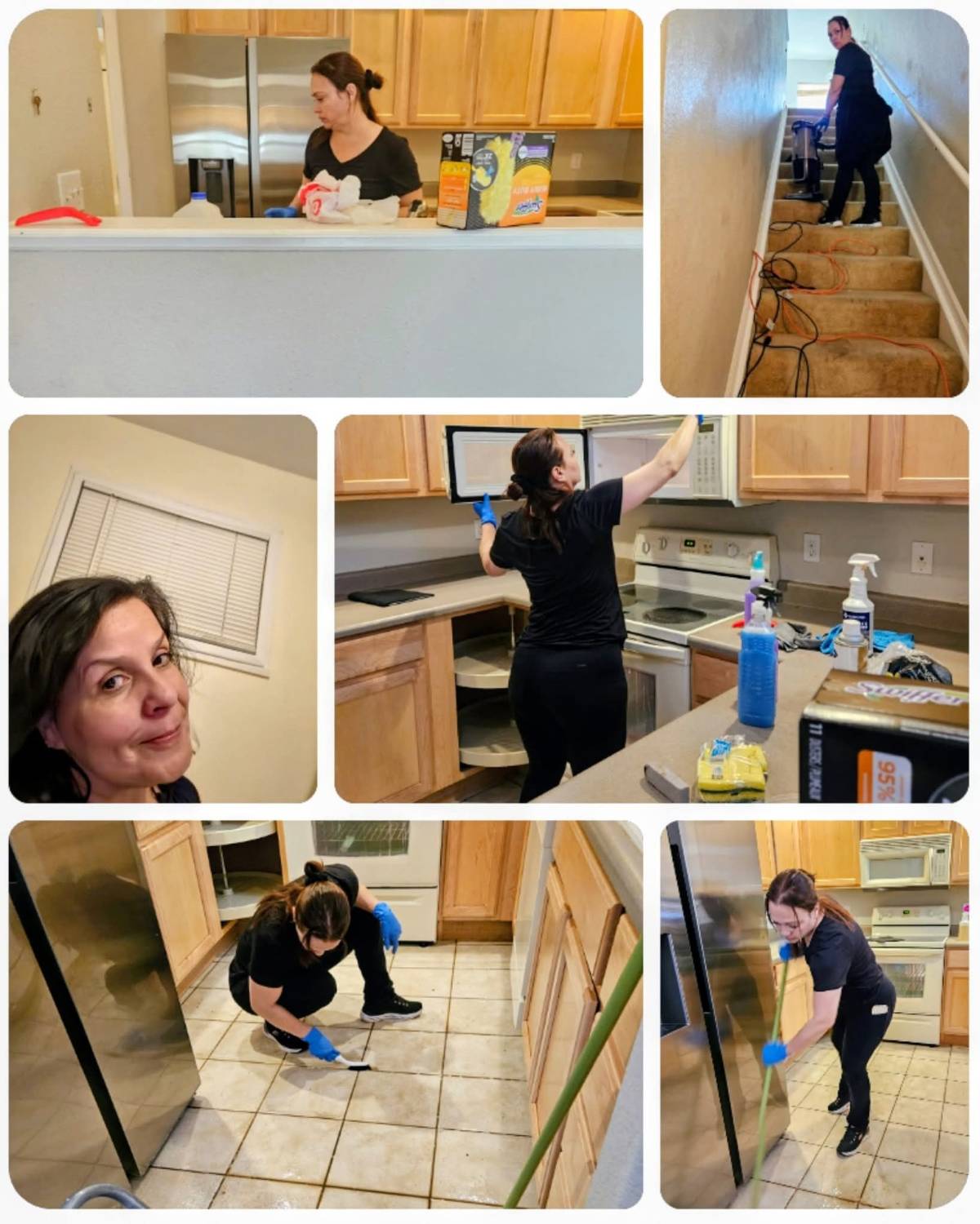 Marina Harris cleaning a Denver home